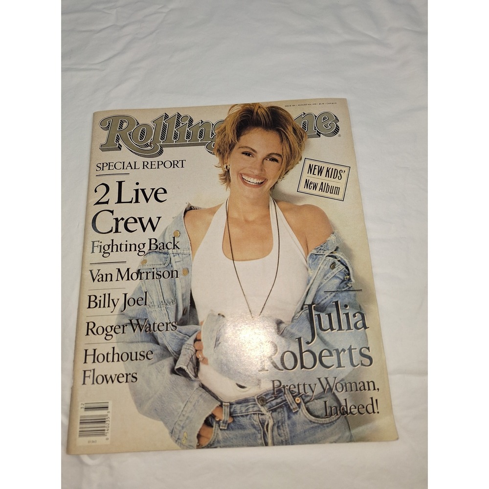 Rolling Stone Magazine August 9 1990 Julia Roberts 2 Live Crew Issue 584 Vintage